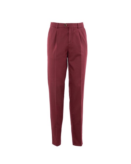 Shop BRUNELLO CUCINELLI  Pantalone: Brunello Cucinelli pantaloni in cotone.
Chiusura a zip con doppio bottone e controbottone.
Passanti per cintura.
Tasche frontali americane con taschino e tasche posteriori a filetto con bottone.
Pences frontali.
Composizione: 100% COTONE.
Made in Italy.. M252UE1450-C6030